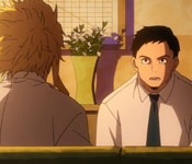 toshinori meeting with his friend detective tsukauchi